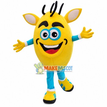 The Flat Doll With Ears Cartoon Mascot Costume The Flat Doll With Ears Cartoon Mascot Costume