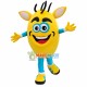 The Flat Doll With Ears Cartoon Mascot Costume The Flat Doll With Ears Cartoon Mascot Costume