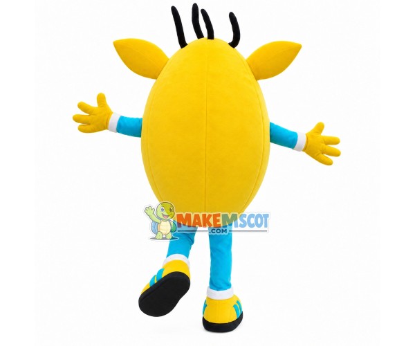 The Flat Doll With Ears Cartoon Mascot Costume The Flat Doll With Ears Cartoon Mascot Costume