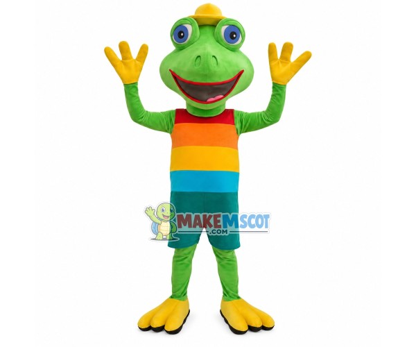 Base Station Administrator Frog Mascot Costume Base Station Administrator Frog Mascot Costume
