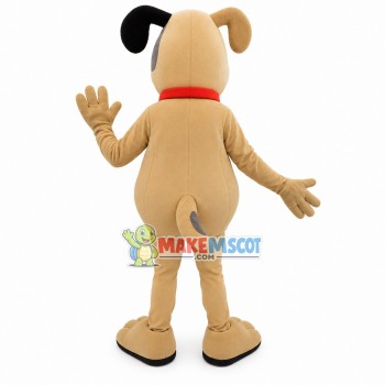 Domesticated Big Nose Beige Dog Mascot Costume
