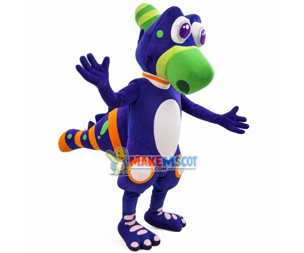 Little Purple Dinosaur With Parrot Beak Mascot Costume Little Purple Dinosaur With Parrot Beak Mascot Costume