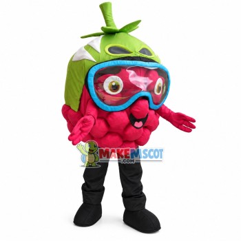 The Cranberry Wearing Goggles Mascot Costume