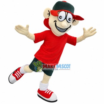 Delivery Boy In Pizzeria Mascot Costume Delivery Boy In Pizzeria Mascot Costume
