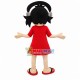 Rock Girl With Red Dress Mascot Costume Rock Girl With Red Dress Mascot Costume