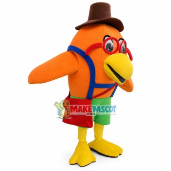 Mr Orange Bird Carrying Shoulder Bag Mascot Costume