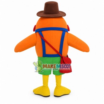 Mr Orange Bird Carrying Shoulder Bag Mascot Costume Mr Orange Bird Carrying Shoulder Bag Mascot Costume