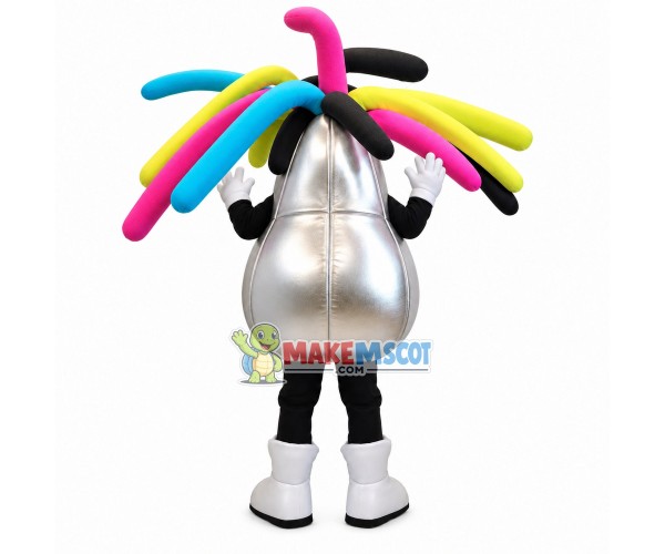 Adult Cartoon Silver Backpack Mascot Costume Adult Cartoon Silver Backpack Mascot Costume