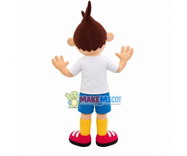 Little Boy Of Creative Studio Mascot Costume Little Boy Of Creative Studio Mascot Costume