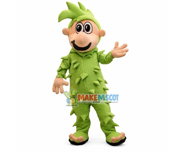 Green Monkey With Short Spines Mascot Costume