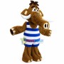Wild Mammoth In Striped Swimsuit Mascot Costume