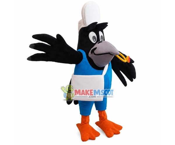 Skilled Crow Dangling Gold Ring Mascot Costume Skilled Crow Dangling Gold Ring Mascot Costume