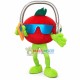 Cool DJ Tomato With Headphones Mascot Costume