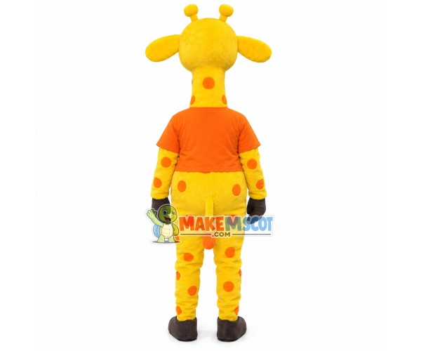 Yellow Spotted Giraffe In Wild Park Mascot Costume Yellow Spotted Giraffe In Wild Park Mascot Costume