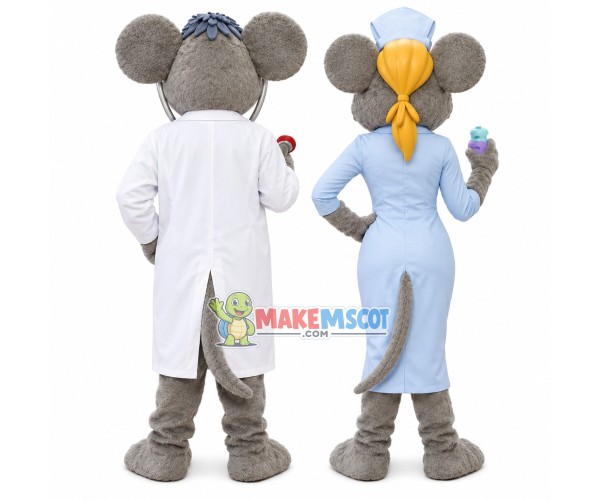 Professional Mouse Doctor of Clinic Mascot Costume Professional Mouse Doctor of Clinic Mascot Costume