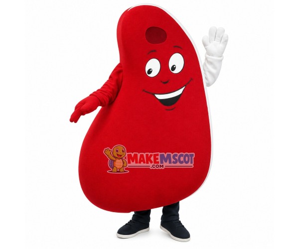 Heart Shaped Red Medicine Bag Mascot Costume Heart Shaped Red Medicine Bag Mascot Costume