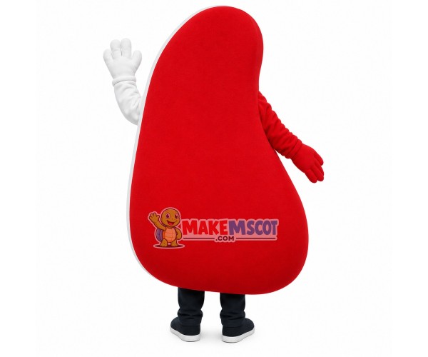 Heart Shaped Red Medicine Bag Mascot Costume Heart Shaped Red Medicine Bag Mascot Costume