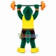 The Powerful Weightlifter Crocodile Mascot Costume