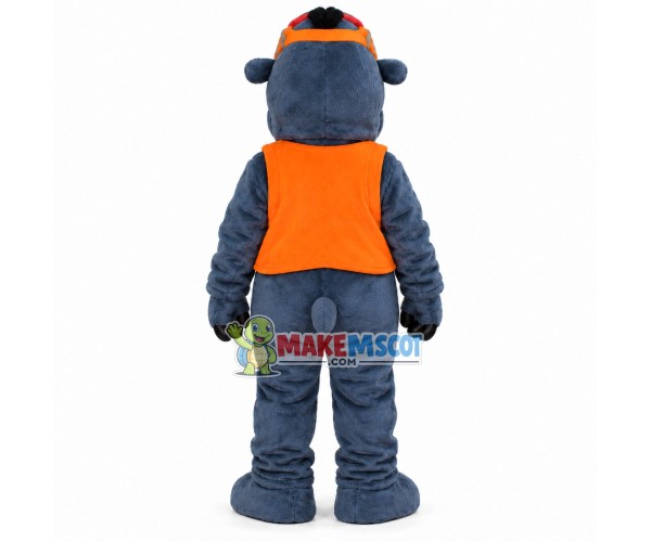 The Confident Skier Hippo Mascot Costume The Confident Skier Hippo Mascot Costume