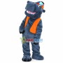 The Confident Skier Hippo Mascot Costume