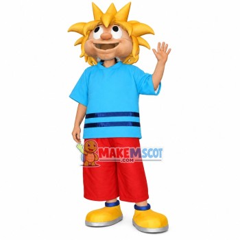 Hip-hop Boy With Messy Hairstyle Mascot Costume Hip-hop Boy With Messy Hairstyle Mascot Costume