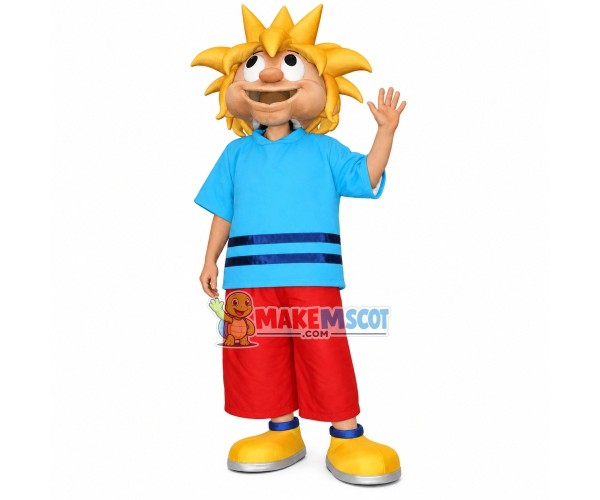 Hip-hop Boy With Messy Hairstyle Mascot Costume Hip-hop Boy With Messy Hairstyle Mascot Costume
