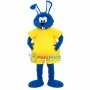 Blue Lazy Bunny In One Piece Mascot Costume