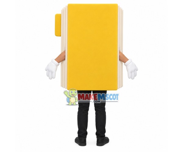 Yellow Hard-shell Memo Pad Mascot Costume Yellow Hard-shell Memo Pad Mascot Costume