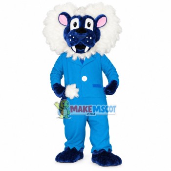 Honest Blue Lion of Freight Department Mascot Costume Honest Blue Lion of Freight Department Mascot Costume