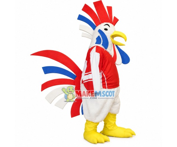 Screaming Chicken With Three-color Comb Mascot Costume Screaming Chicken With Three-color Comb Mascot Costume
