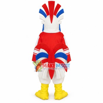 Screaming Chicken With Three-color Comb Mascot Costume Screaming Chicken With Three-color Comb Mascot Costume