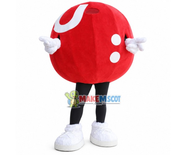 Red Warning Ball In Parking Lot Mascot Costume