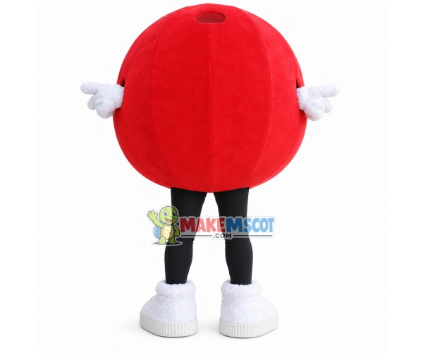 Red Warning Ball In Parking Lot Mascot Costume