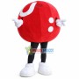 Red Warning Ball In Parking Lot Mascot Costume