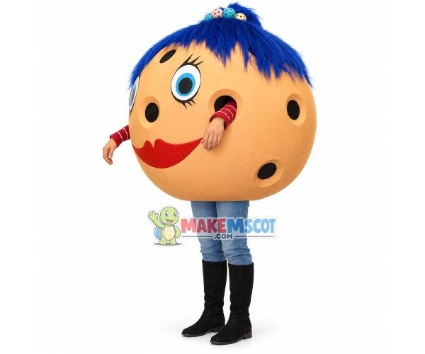 Clownish Cartoon Sexy Bowling Ball Mascot Costume Clownish Cartoon Sexy Bowling Ball Mascot Costume