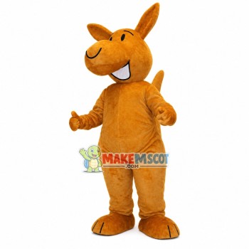 Cozy Kangaroo Walking Upright Mascot Costume Cozy Kangaroo Walking Upright Mascot Costume