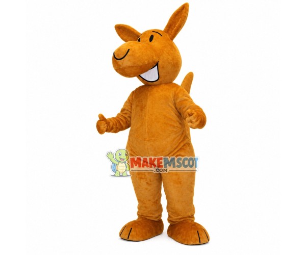 Cozy Kangaroo Walking Upright Mascot Costume