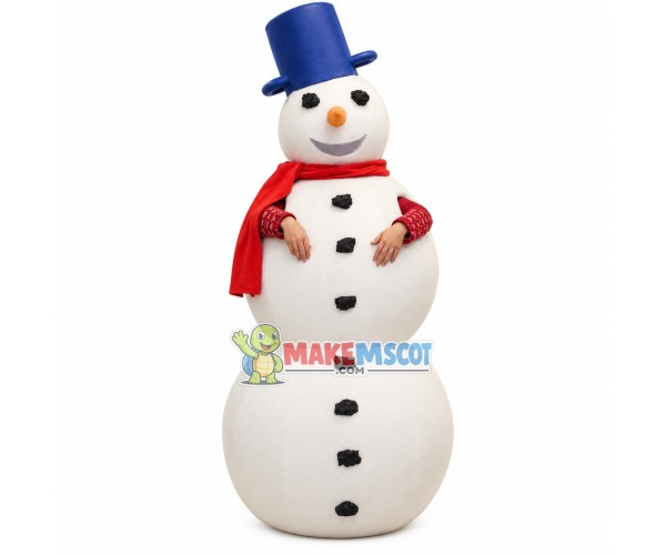 Stacked Cascading Snowman Mascot Costume Stacked Cascading Snowman Mascot Costume