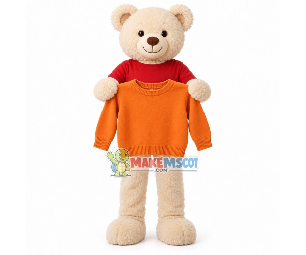 Beige Bear of Payment Company Mascot Costume Beige Bear of Payment Company Mascot Costume