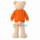 Beige Bear of Payment Company Mascot Costume Beige Bear of Payment Company Mascot Costume