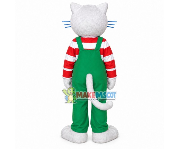 Vigorous Gray Boy Cat Mascot Costume Vigorous Gray Boy Cat Mascot Costume