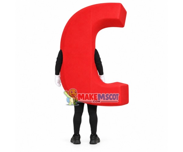 Half Curved Red Magnet Mascot Costume Half Curved Red Magnet Mascot Costume