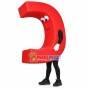 Half Curved Red Magnet Mascot Costume