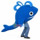 Blue Whale Squirting Water Mascot Costume Blue Whale Squirting Water Mascot Costume