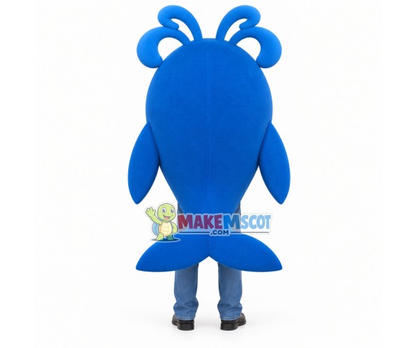 Blue Whale Squirting Water Mascot Costume Blue Whale Squirting Water Mascot Costume