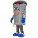 Full Tin Trash Bin Mascot Costume Full Tin Trash Bin Mascot Costume
