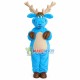 Joyful The Adult Blue Reindeer Mascot Costume Joyful The Adult Blue Reindeer Mascot Costume