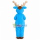 Joyful The Adult Blue Reindeer Mascot Costume Joyful The Adult Blue Reindeer Mascot Costume