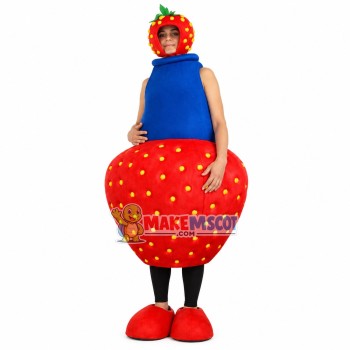 Strawberry-flavored Soothing Drink Mascot Costume Strawberry-flavored Soothing Drink Mascot Costume