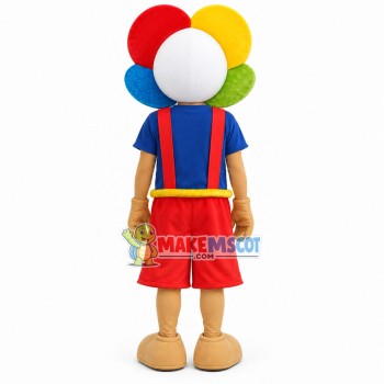 Multicolored Flower from Nature Foundation Mascot Costume Multicolored Flower from Nature Foundation Mascot Costume